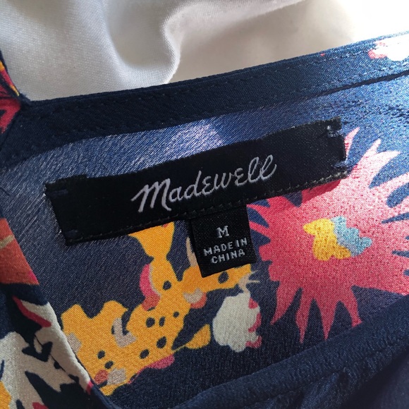 Madewell Silk Ruffle-sleeve in Cactus Flower - Picture 5 of 6